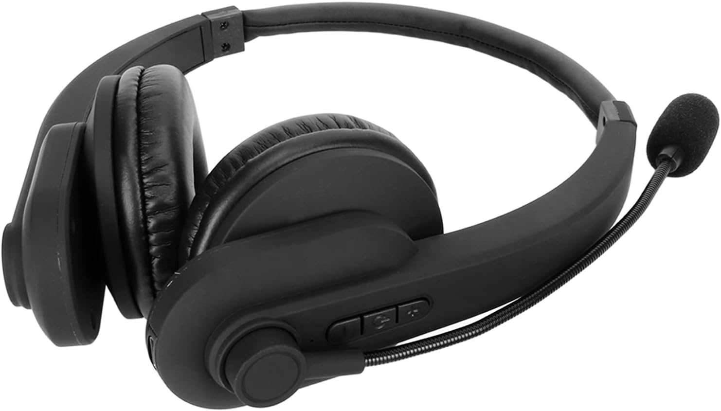 Wireless Headset, BT 5.0 Noise Cancelling over Ear Business Phone Headphones with Rotating Microphone for Call Center Office Telephone Consulting Services image number 2