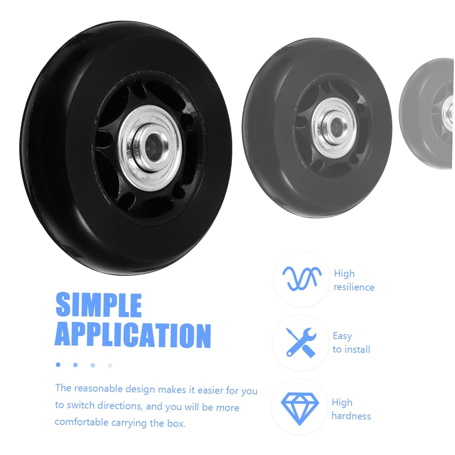 CHILDWEET 4Pcs Useful Luggage Case Wheel Suitcase Parts Caster Wheels for Travel Leather Luggage Bag Spinner Replacement Kit