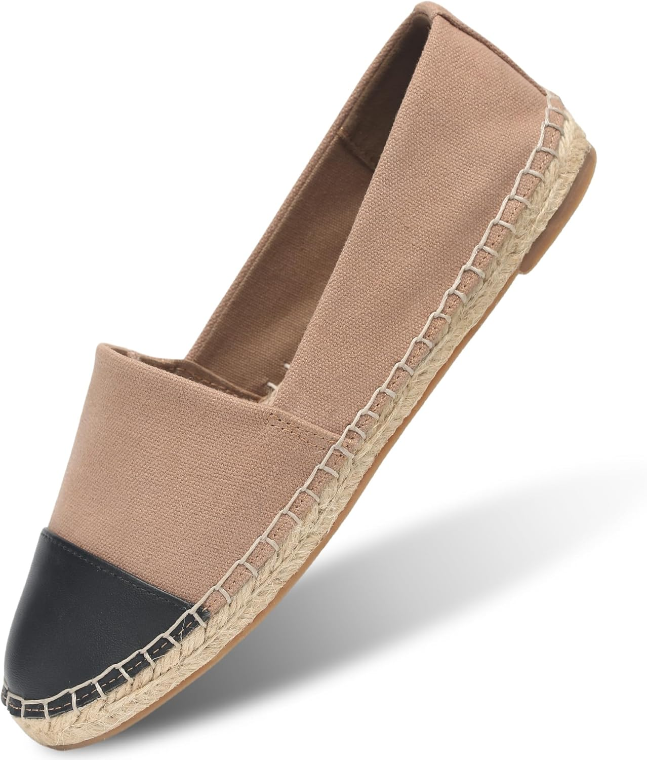 Landing Craft Espadrilles Flats for Women,Nonslip Loafers Breathable round Toe Canvas Flats image number 6