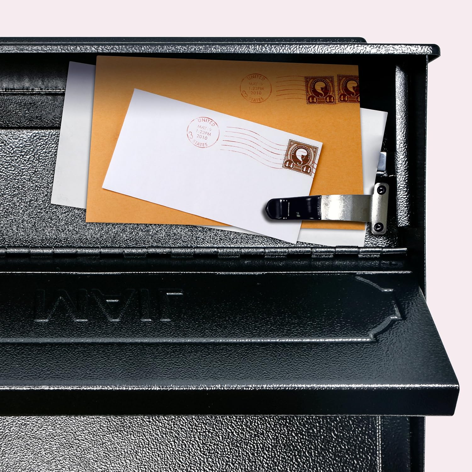 Mail Boss 7172 Townhouse Locking Wall Mount Mailbox, Black - Black image number 4