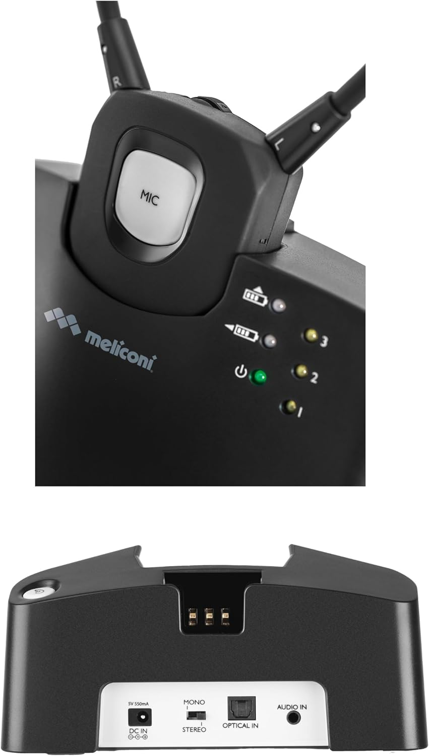 Meliconi Cuffia TV HP STETO Digital - Black image number 6