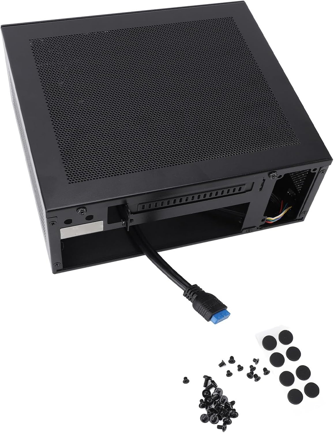 Small ITX PC Case, Steel Micro ITX Case PC Case, with USB 3.0 Port, PCI Slot, for Flex Power Supply, for Computer PC image number 3