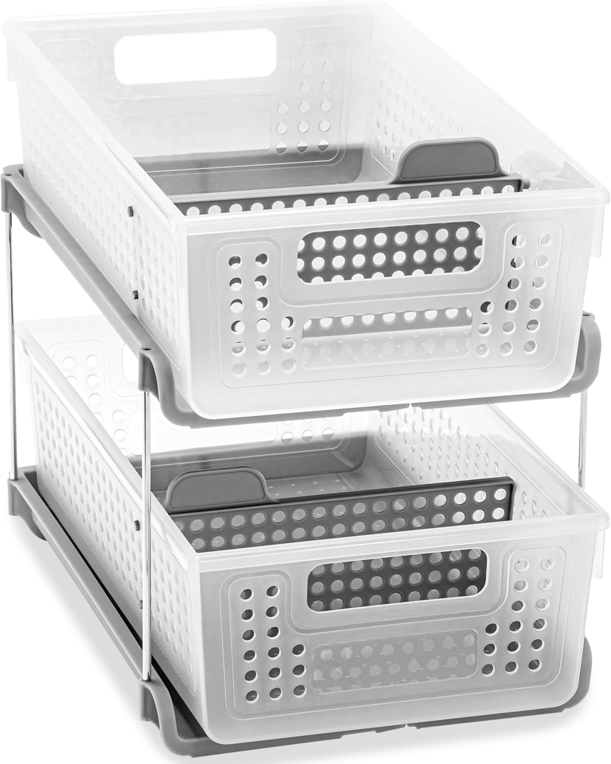 Madesmart Antimicrobial 2 Tier Organizer, Pack of 1, Frost image number 2