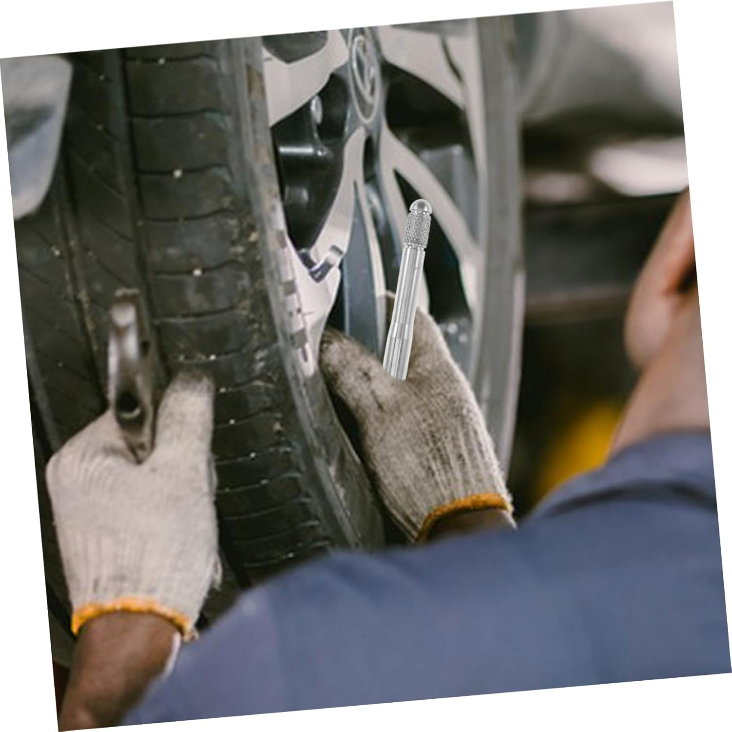 PAMINGONO Wheel Alignment Guide Tool Wheel Bolt Pattern Measuring Tool Portable Tire Pump Automotive Mechanic image number 6