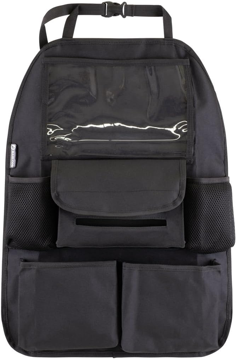 Maxi-Cosi Deluxe Back Seat Multi Pocket Organiser - Black, Multi-Pocket Storage for Toys, Bottles, Snacks & Ipad, Universal Fit, Easy to Clean, Stylish Design image number 1