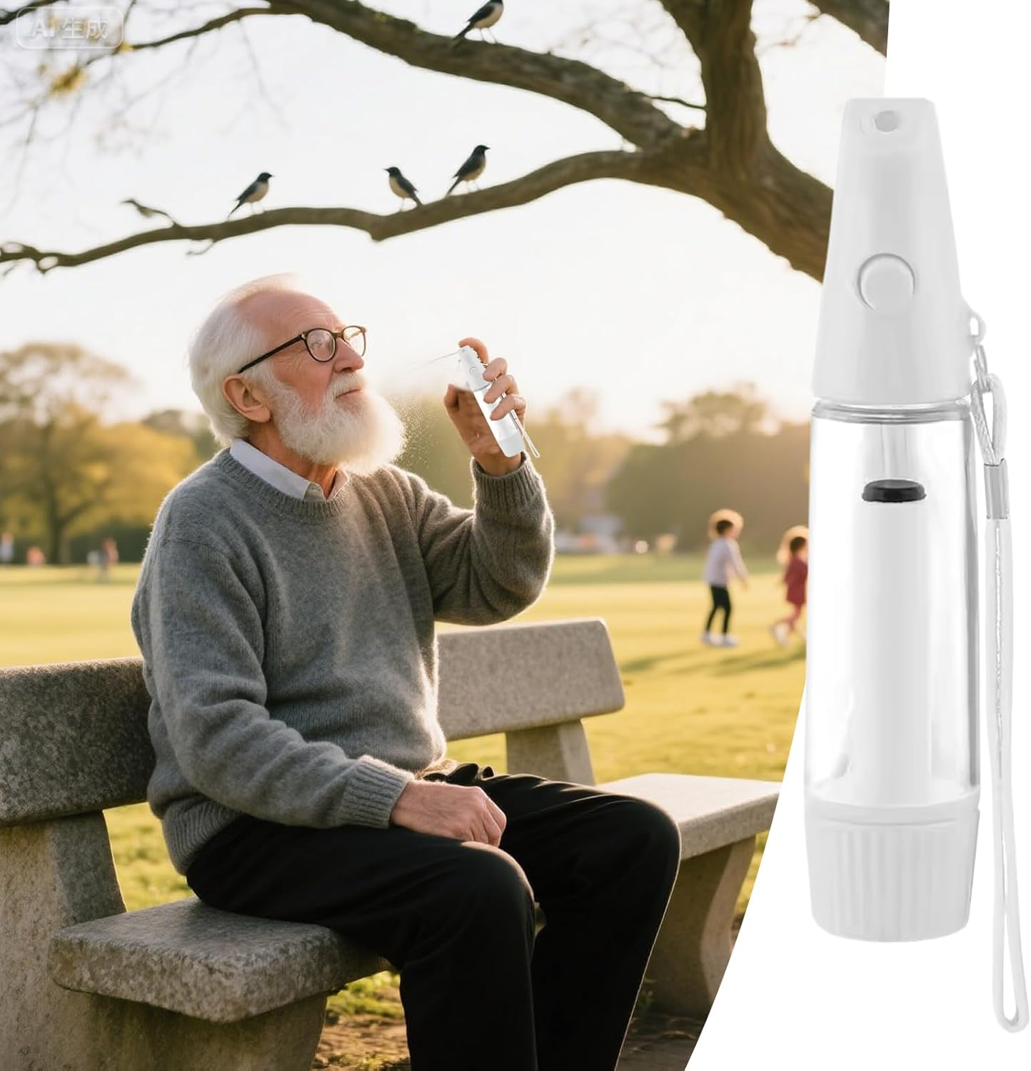 Qkbuza Fine Mist Spray Bottle Abs Face Water Sprayer 15.5X4Cm Empty Spray Bottle Reusable Leakproof for Skin Care, Hiking, Sports and Travel image number 1