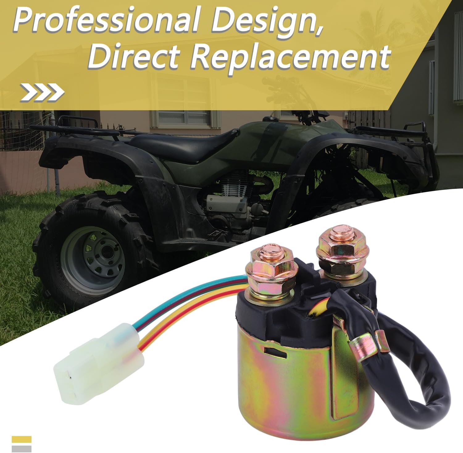 Starter Solenoid Relay, Compatible with Honda TRX350 Rancher 350 2000-2006/ TRX90X 2009-2021/TRX200 Fourtrax 1990-1997/TRX400 Foreman 400 1995-2003/TRX420 Rancher 420 2009-2014 Starter Solenoid Relay image number 5