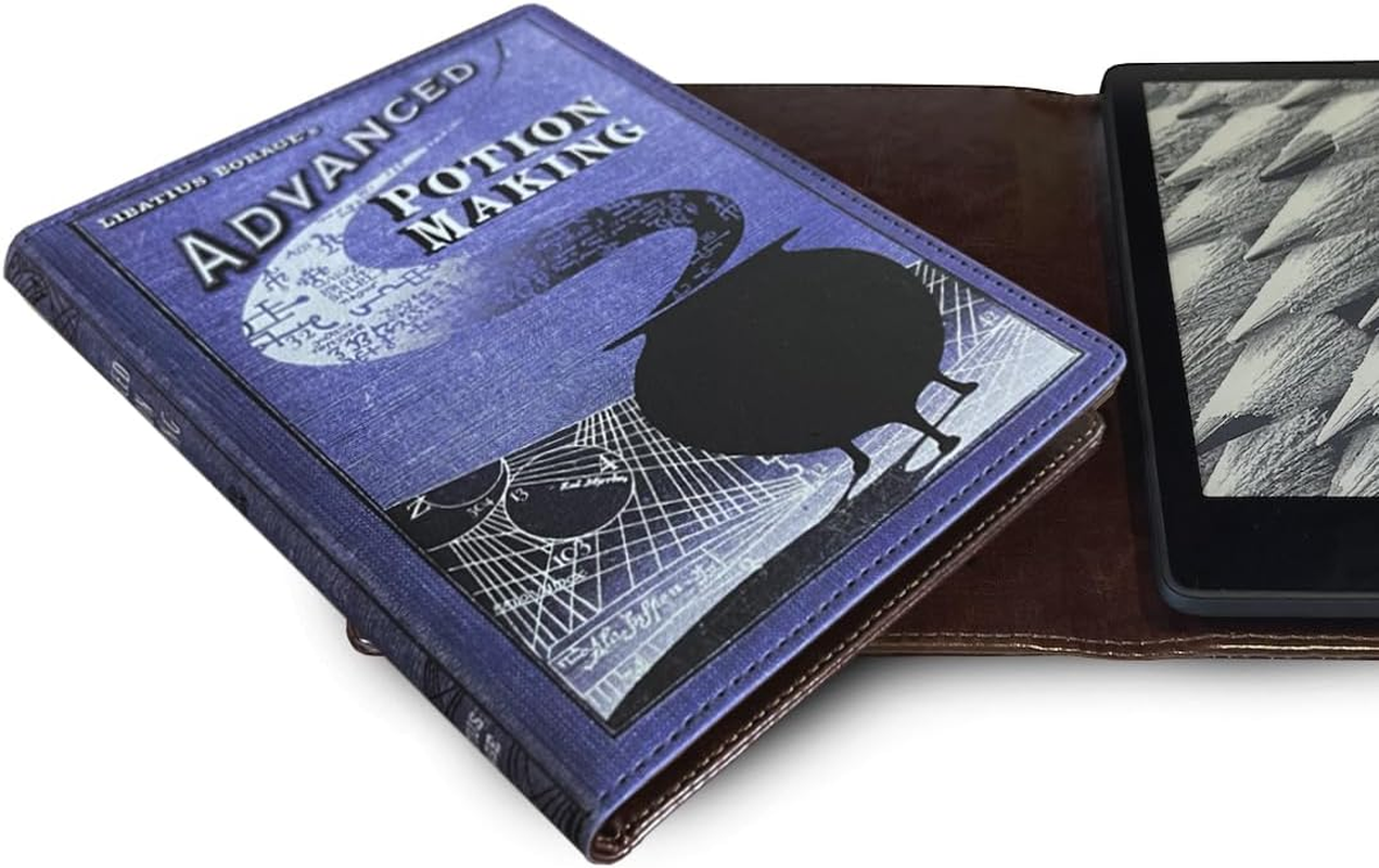 Book Cover for Any Ereader up to 7.5 to 5.1 Inches in Size. Fits Any E-Book Reader Including Kobo, Nook, Kindle, Paperwhite, Colorsoft, Sony, Storytel and More. (Old Brown)