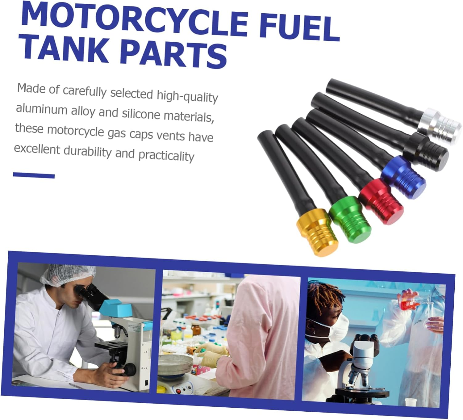 Beatifufu 6Pcs Universal Motorcycle Tank Cap Breather Cap Air Vent Hose for Motorcycle Accessories image number 1