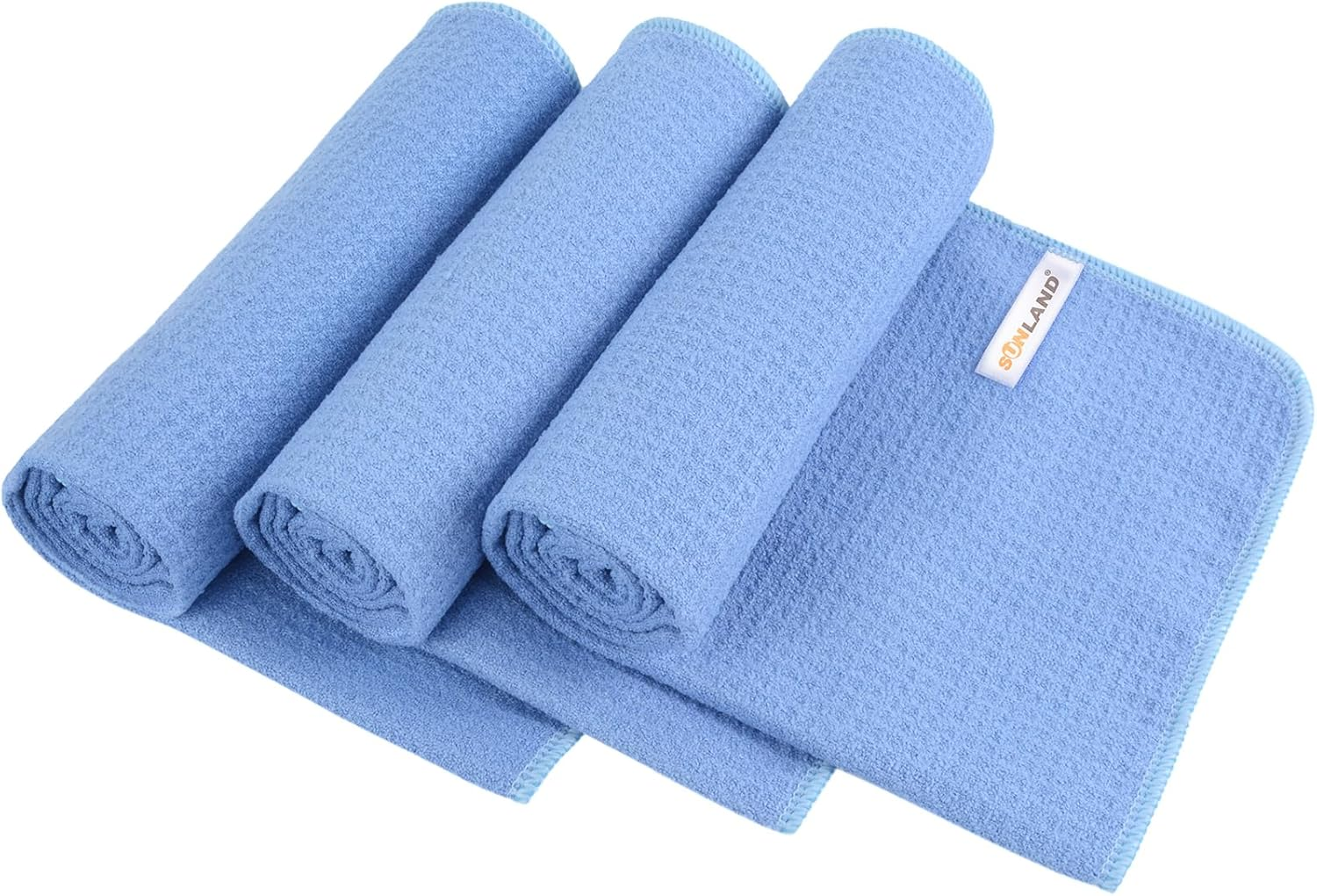 SUNLAND 3 Pack Microfiber Sports Workout Towels Fast Drying Fitness Sweat Towels for Men & Women Lightweight Multi-Purpose Gym Exercise Towel 16Inch X 32Inch Grey