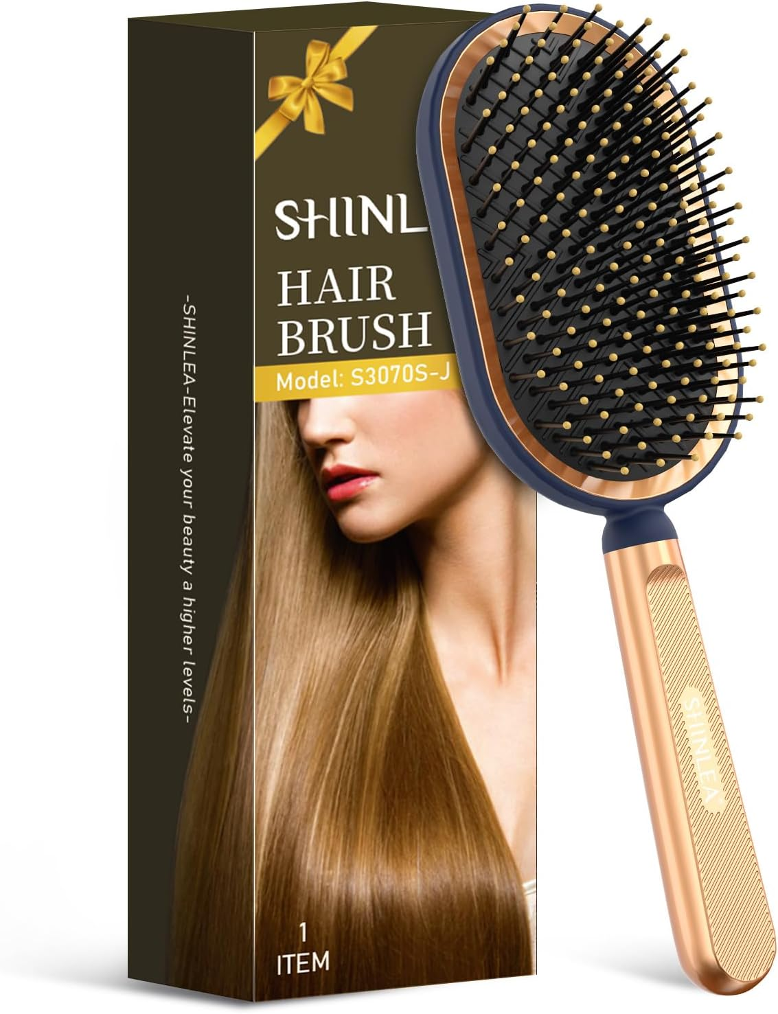 SHINLEA Paddle Brush for Blow Drying, Detangling Brush for Curling Straight Thick Thin Wet and Dry Hair, Large Paddle Hair Brush with Soft Nylon Bristle, Hair Brushes for Women Men Kids