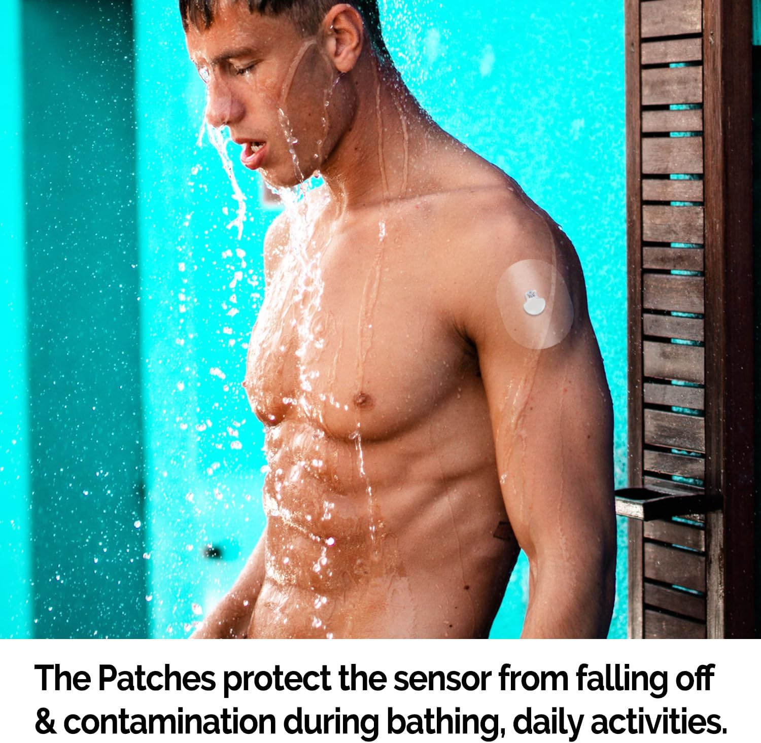 Adhesive Patches for Guardian Sensor 3/4，Waterproof and Latex Free CGM Sensor Patches for 7 Days (40 Pack), Pre-Cut Adhesive Tape, Continuous Glucose Monitor Protection Cover -GTAGKOMMEN image number 2