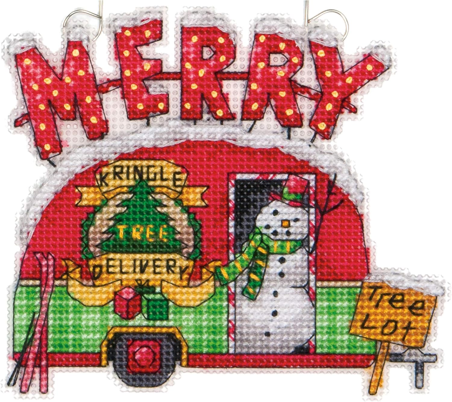 Dimensions Holiday Truck Ornaments Counted Cross Stitch Kit, 12.7 Cm image number 3