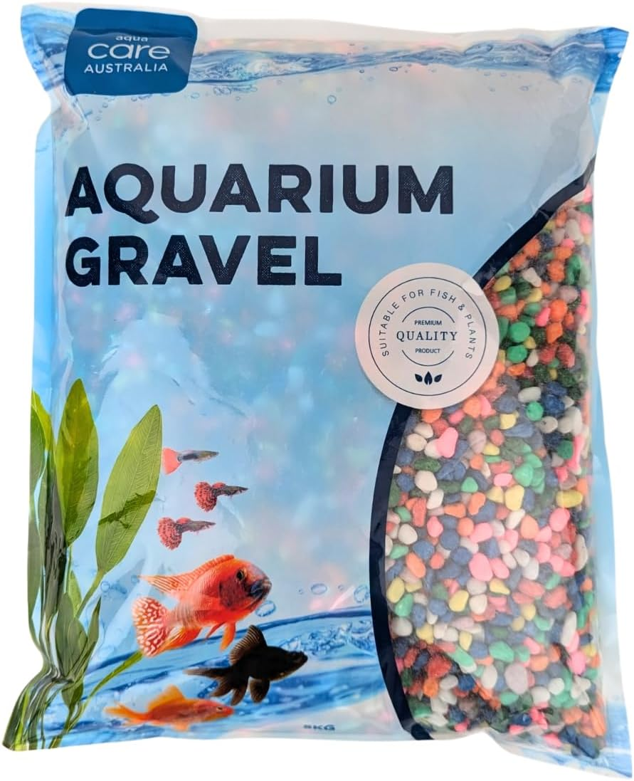 Aqua Care Aquarium Gravel Neon Rainbow 1Kg, 5-10Mm - Suitable for Freshwater and Saltwater Fish Tanks, Aqua Safe, Aquarium Decorative Gravel image number 1