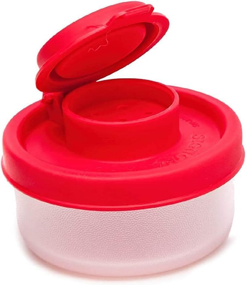 4Pcs Red Salt and Pepper Shakers,Mini Salt Shaker Easy to Go Camping Picnic and BBQ Outdoors Kitchen,Damp Proof Spice Dispenser Set for Travel