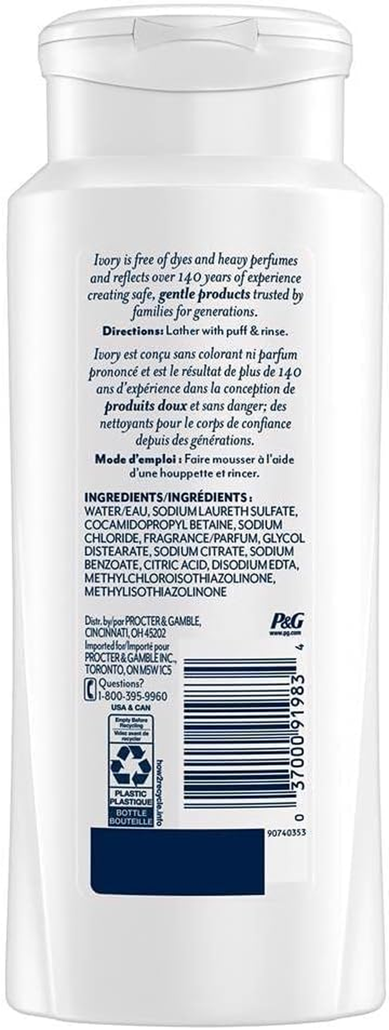 Ivory Body Wash, Original, 21 Oz (Pack of 2) image number 4