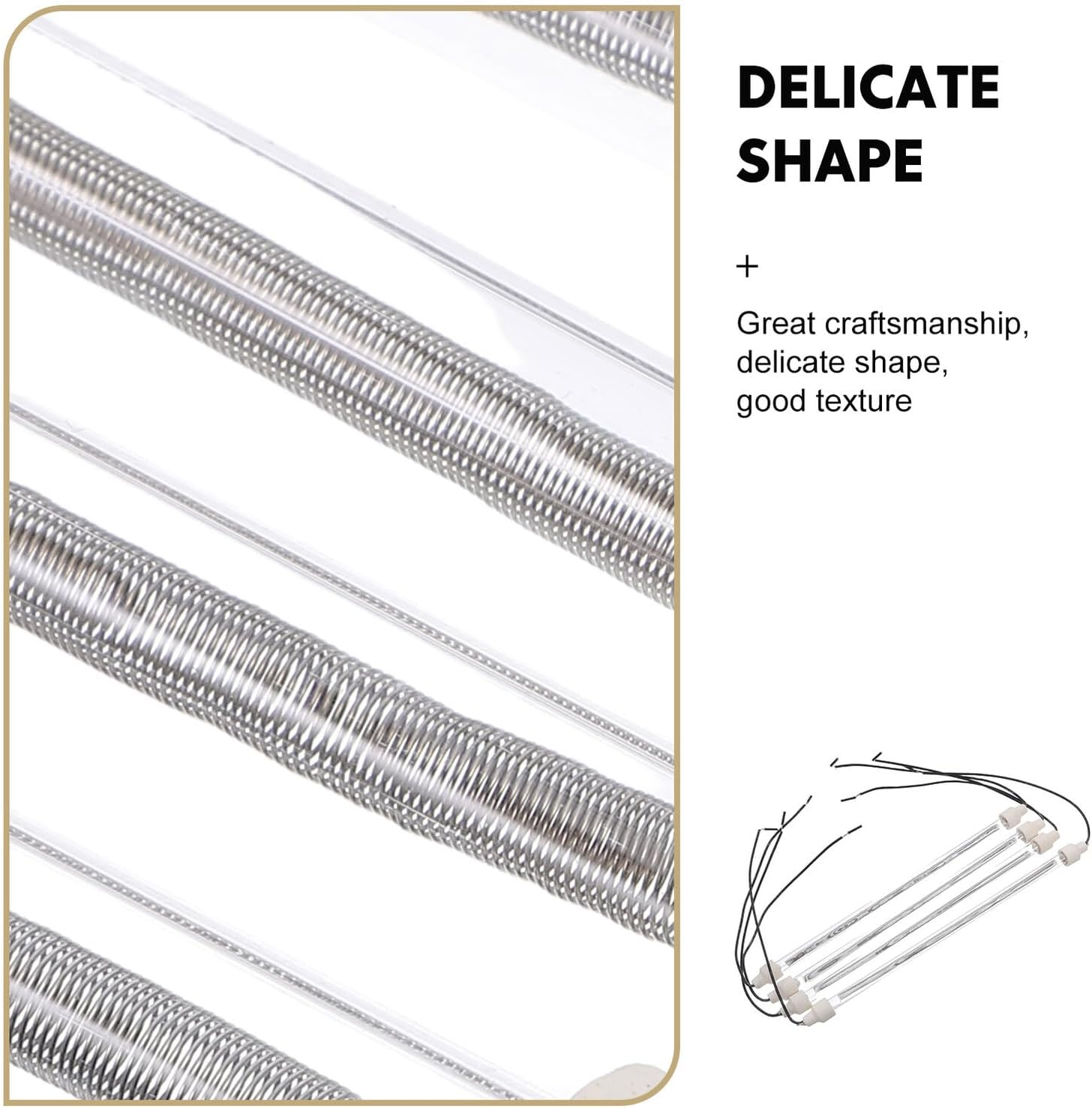 4Pcs Heating Tube Replacement with Wire Electric Heating Coil for Oven and Poultry Heat Lamp Accessories Stable and Easy Install Indoor Outdoor Use image number 6