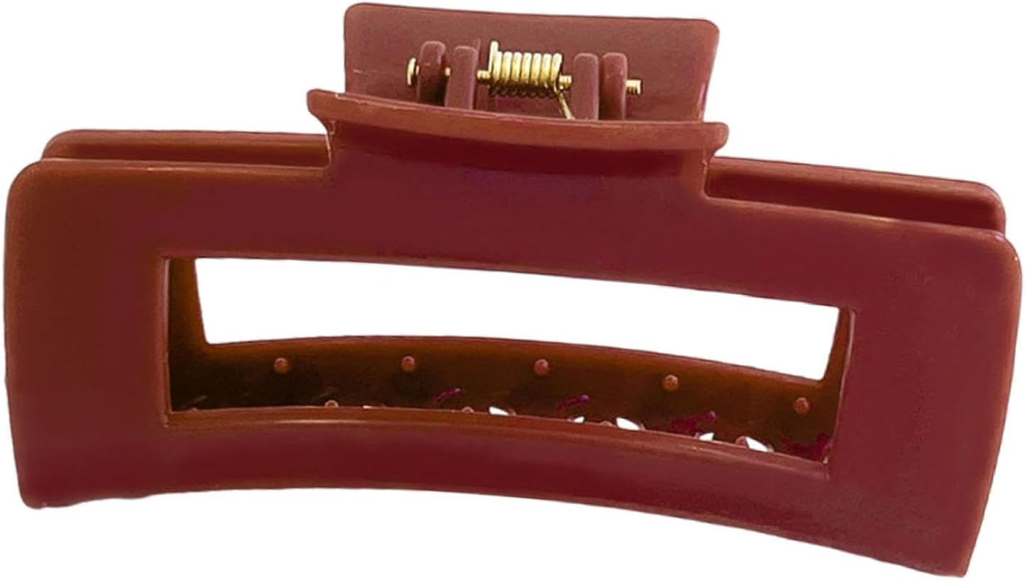 Frediuo Large Hair Claw Clip Non Slip Hair Clip, Red