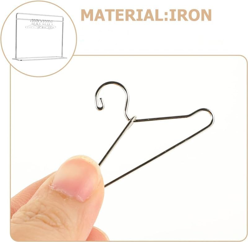 50 Pcs Metal Hanger, Small Clothes Hanger Outfit Hanger Clothing Rack Organizer Dress Holding Rack Coat Hanger Dress Holder, for Clothes Hanger image number 1