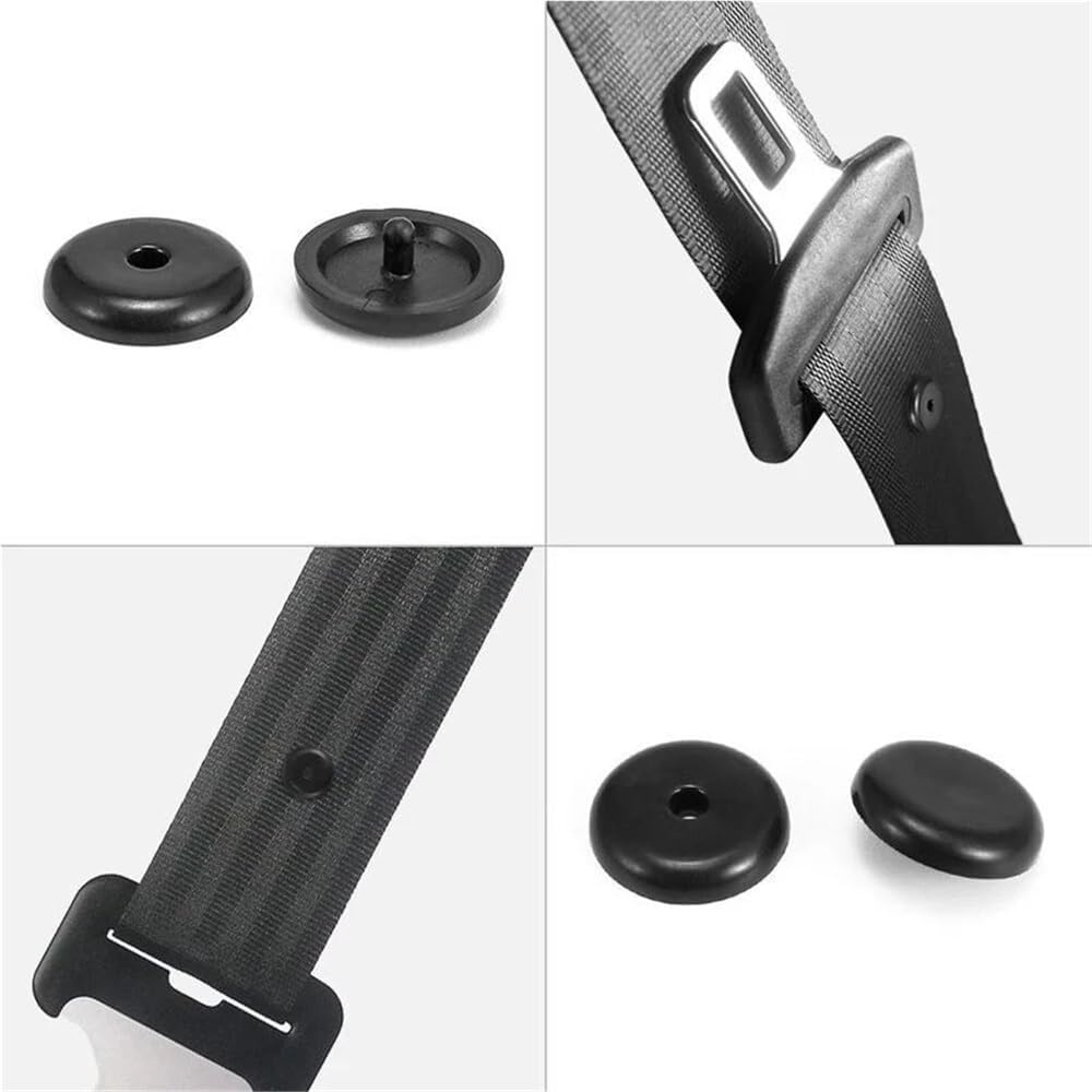 HDVCRNBAVW 10 PCS Car Safety Seatbelt Stopper Buckle Auto Seat Belt Spacing Limit Stop Plastic Anti-Slip Button Retainer Rivet Stud Clips Fasteners and Clips image number 1