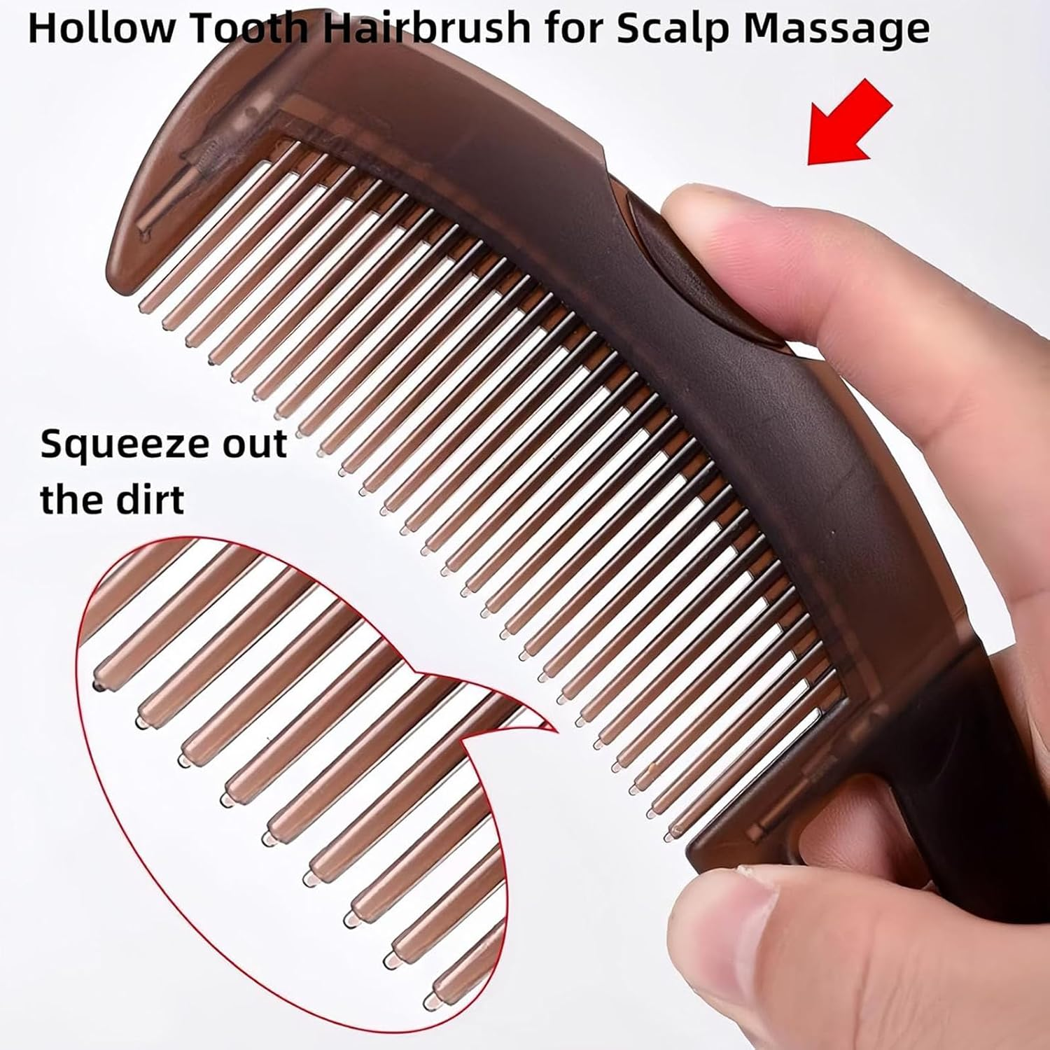 2PCS Dandruff Comb Energy Massage Comb and Self-Cleaning Anti-Static Massage Comb,Better Hair Quality, Removal of Dandruff and Dirtfor for Women Men White image number 1
