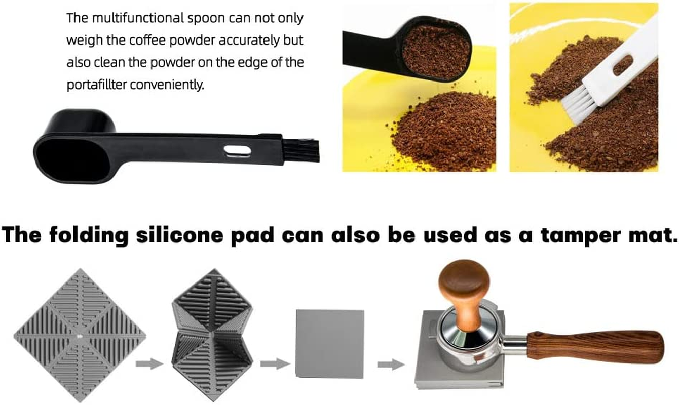 NEOUZA 58Mm Bottomless Three Ears Portafilter Espresso Coffee Machine Compatible with Smeg EGF03 Sunbeam Breville Barista Max Stainless Steel(Gift Set) image number 5