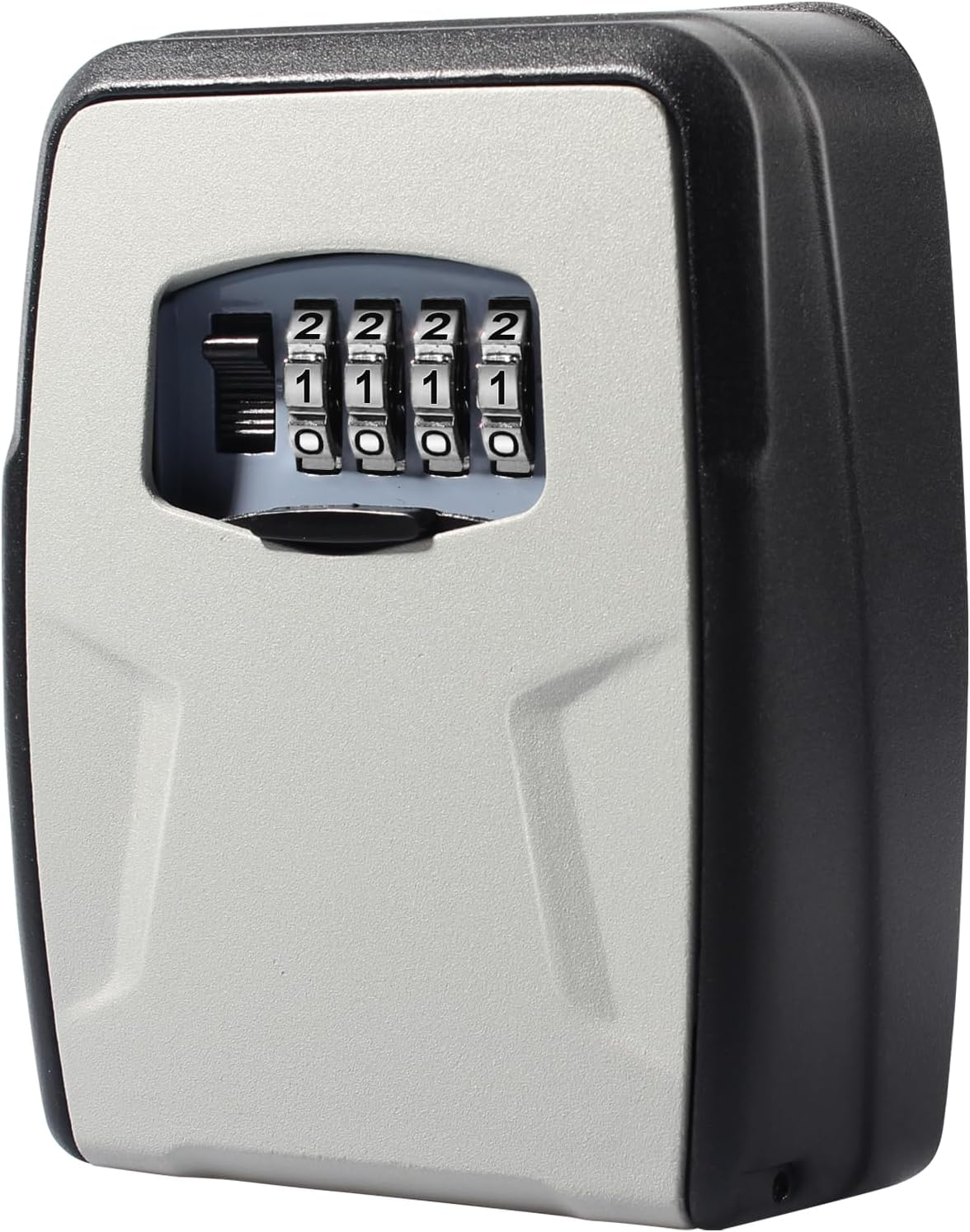 H HOME-MART Lock Box,Wall Mount Key Lock Box for outside House Keys,Portable Key Safe Combination Lockbox with Resettable Code for outside Outdoor Home Office image number 1