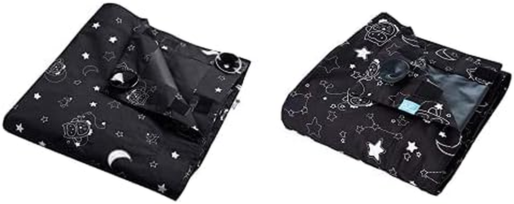 Tommee Tippee Sleeptime Portable Blackout Blind with Suction Cups Bundle, Adjustable and Lightweight, Black, 1 X Large & 1 X Regular