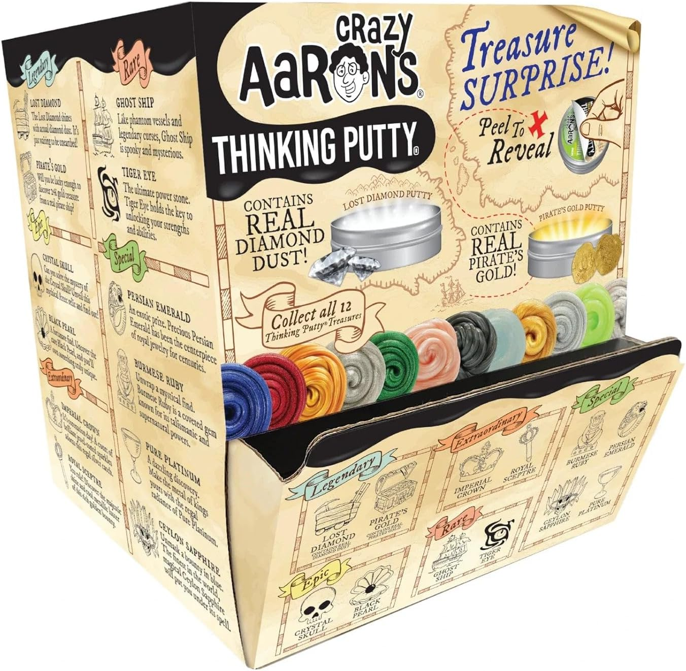 Crazy Aarons AP Mini Treasure Surprise Thinking Putty, Assorted image number 2