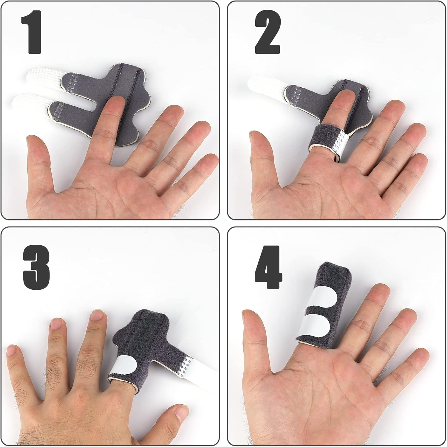 AIEX Finger Support Splints 4 Pieces (4 Colours) image number 6