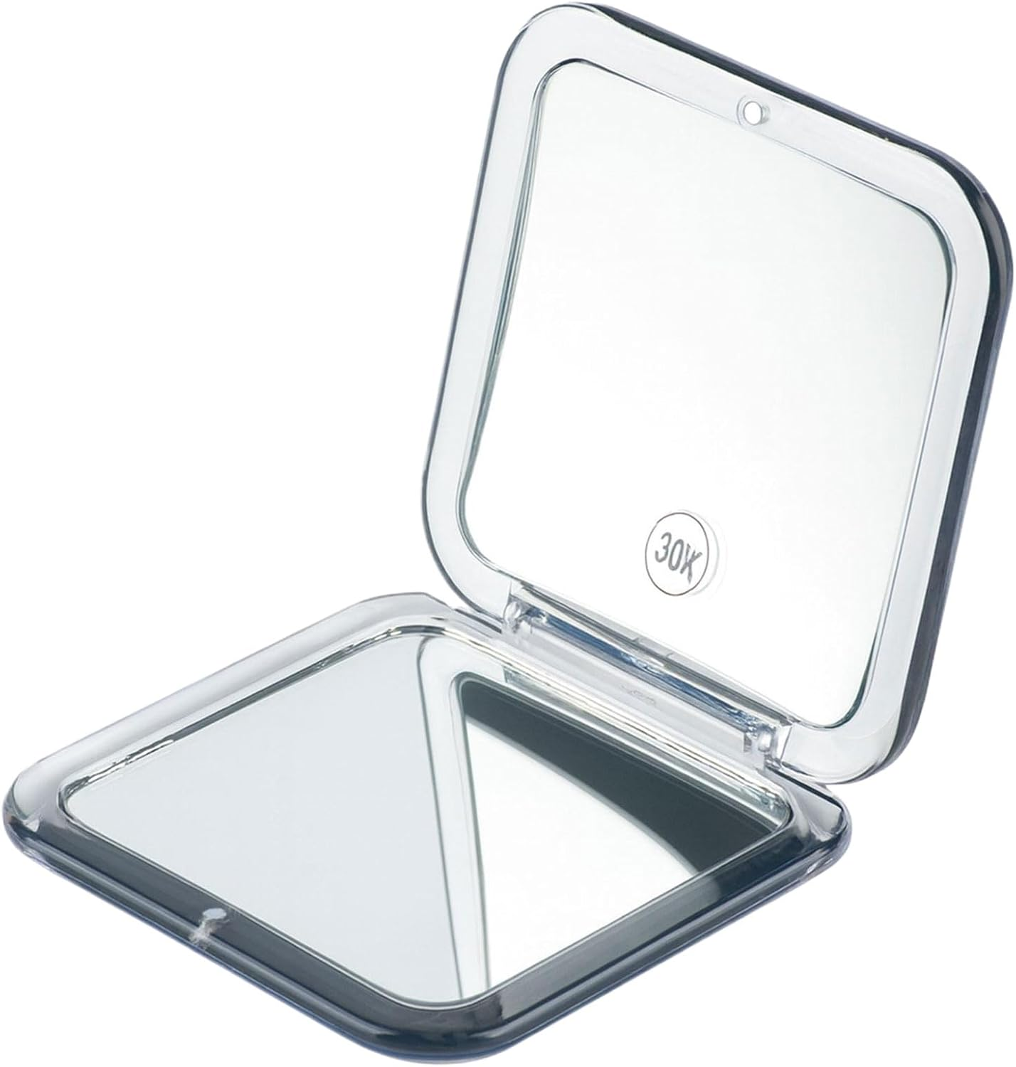 SSKHE Travel Magnifying Mirror, 30X Small Compact Mirror Double-Sided Pocket Mirror with 1X/30X Magnification, Folding Portable Handbag Mirrors for Makeup, Travel, Women Gift Black image number 3