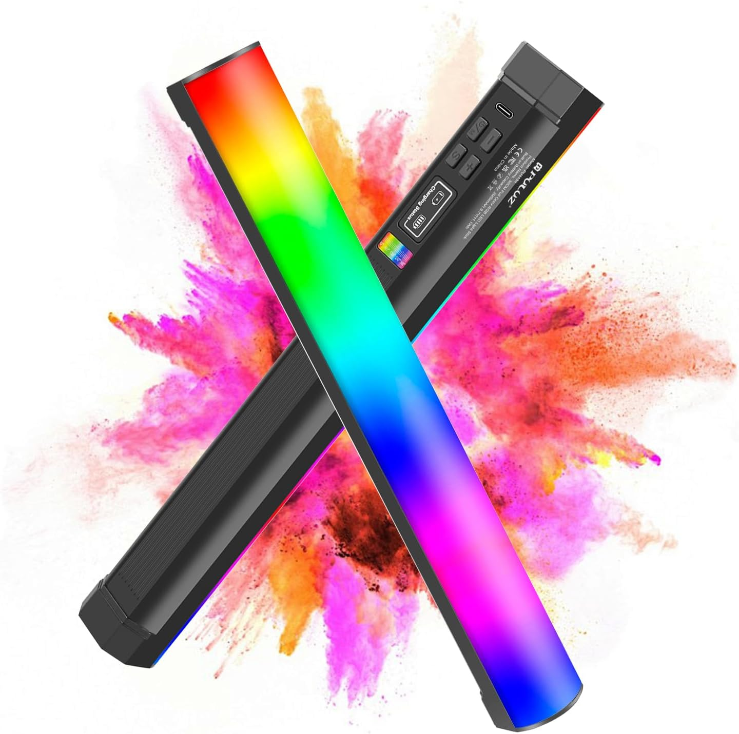 PULUZ Photography Lighting, 360&deg; Magnetic Handheld Light Wand with 2000Mah Rechargeable Battery, 2500-9000K Dimmable Tube Light for Camera, Studio Photography, Tiktok, Youtube, Vlogs (30Cm/11.8 In)