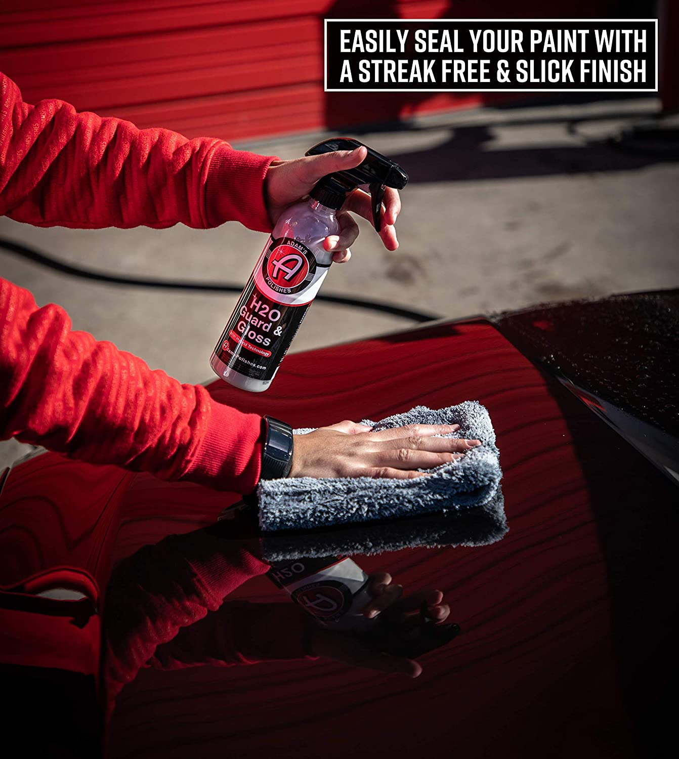 Adam&rsquo;S H2O Guard & Gloss (16Oz) - Car Detailing Hybrid Top Coat Silica Sealant, Car Wax & Polish Quick Detailer | after Car Wash Seals, Shines, and Protects All Exterior Surfaces image number 1