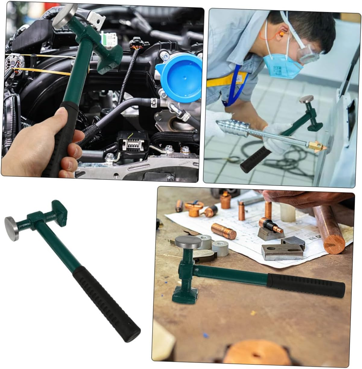 2Pcs Auto Body Hammer for Hand Tools for Panel Damage Efficient Mallet for Automotive Bodywork Essential Tool for Vehicle Restoration image number 4