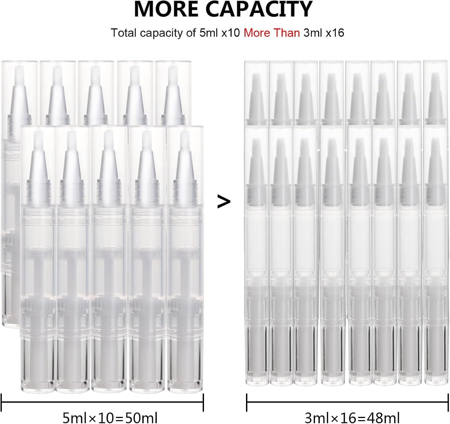 UPZIGS 10 Pcs 5Ml Empty Cuticle Oil Pen, Nail Oil Twist Pen with Brush, Eyelash Growth Liquid Tube, Cosmetic Lip Gloss Container image number 1