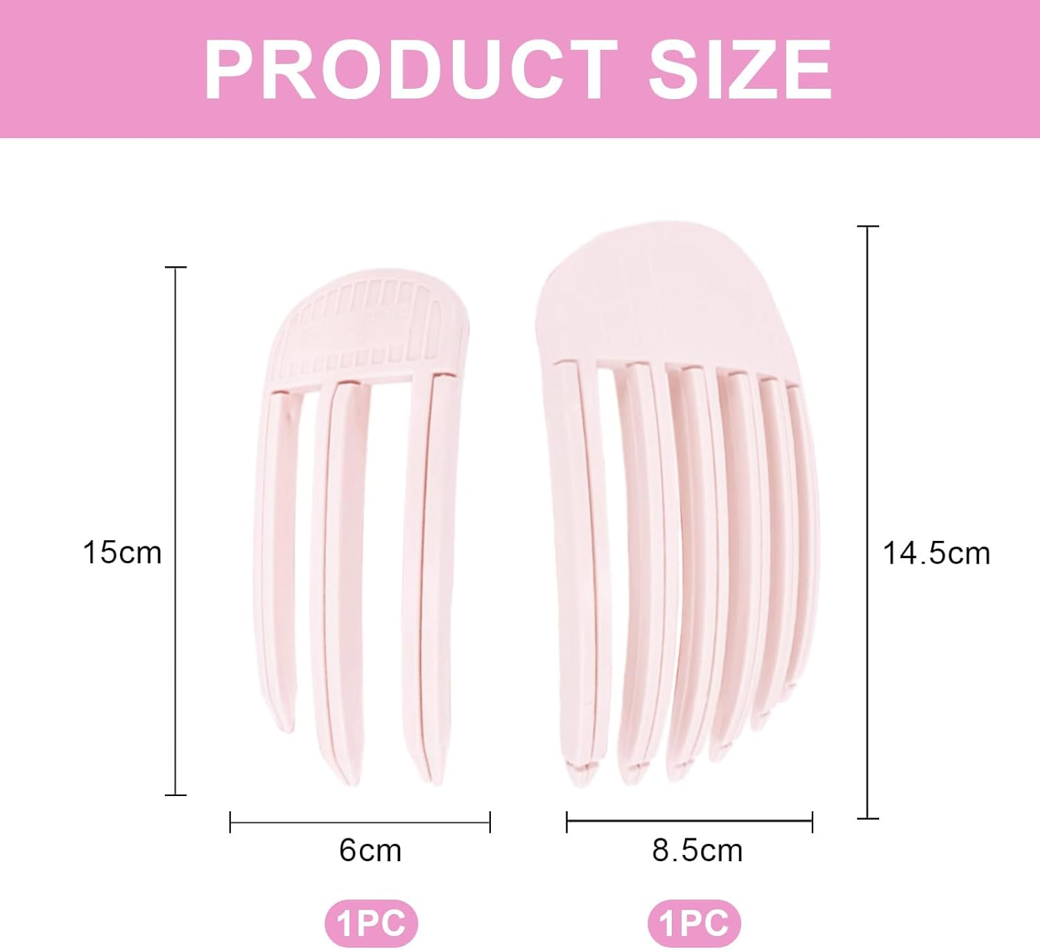 Yamobi Pack of 2 Volume Hair Clips for Fluffy Bangs, Volume Clip for Hairline, No Imprint Hair Root Lifting Clips for Men and Women, Pink image number 3