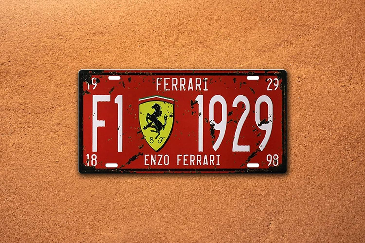 BAYABU Metal Tin Signs Car Plate Enzo Ferrari Bar Pub Cafe Home Decor Retro Poster Vintage Wall 6 X 12 Inches image number 1