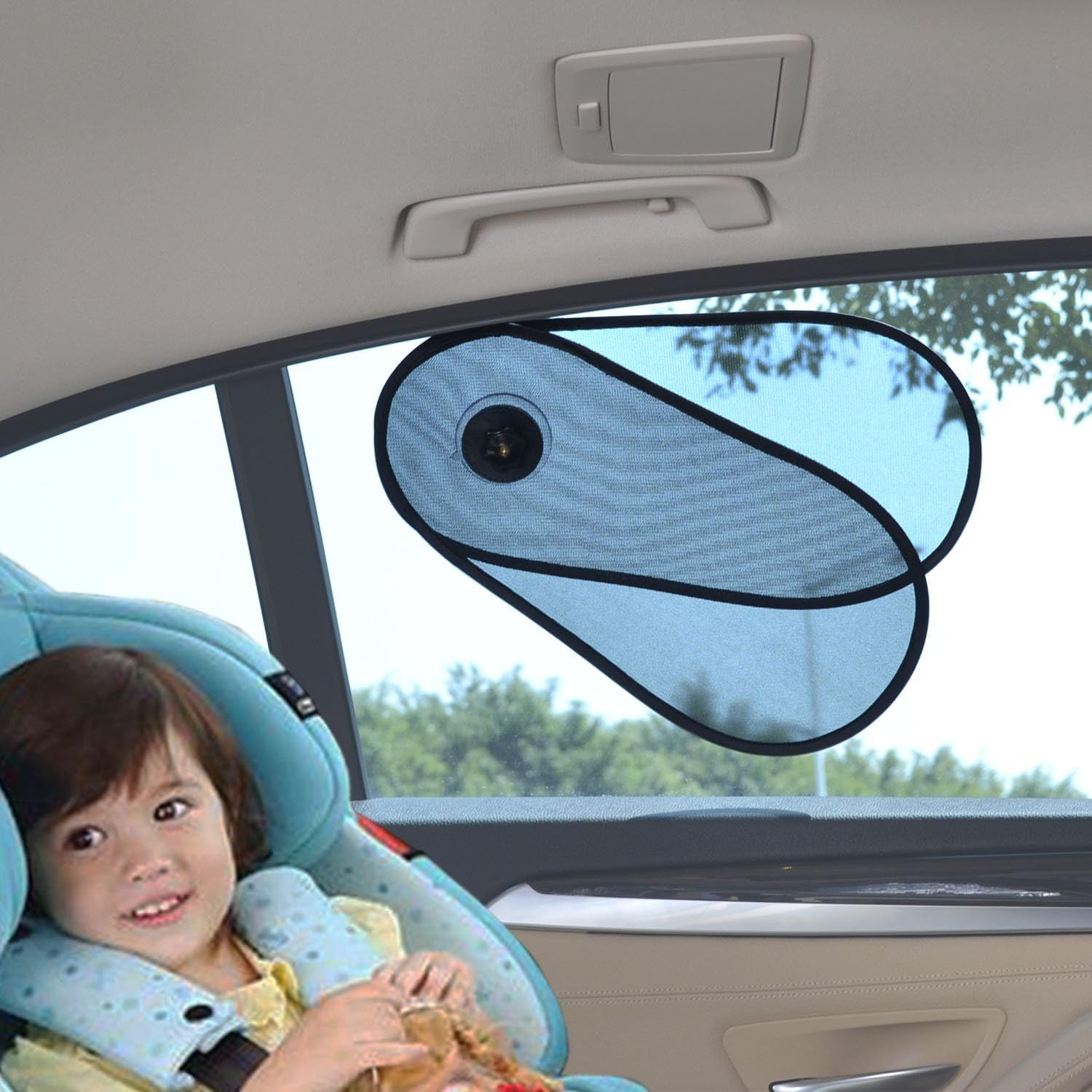 Car Window Sunshade WANPOOL Car Window Sun Shine Blocker, Reduce Glare from Side and Front Window