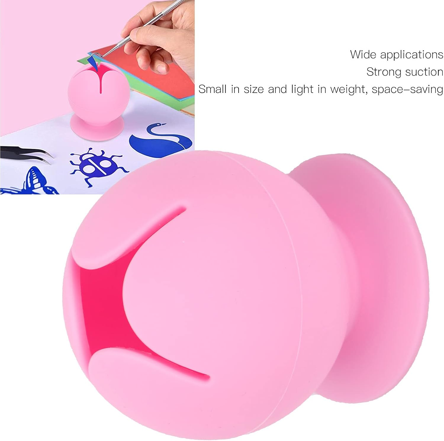 Scrap Collector, Desk Storage Absorbed Suctioned Scrap Collector with 1 Pcs for All Weeding Tools(Pink) image number 2