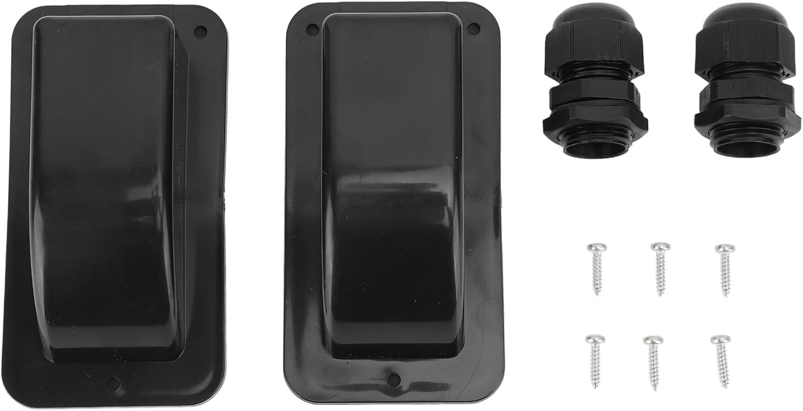 TOPINCN Solar Entry Gland Waterproof Housing for &sup2; to &sup2; Cable RV Boat Yacht Roof for Outdoor Use (Black) image number 3