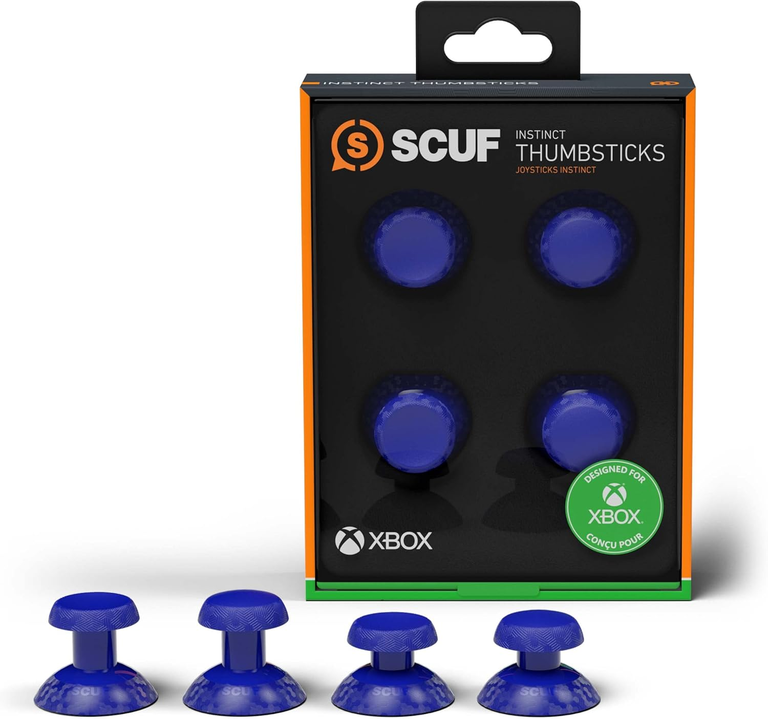 Scuf Instinct Pro Interchangeable Thumbsticks for Xbox Series X|S Controllers 4-Pack, Blue