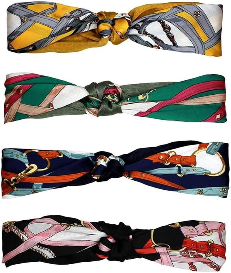 Women Lady Boho Bohemian Cross Hair Head Headband Band Scarf Wrap Bandana AU - Blue image number 2