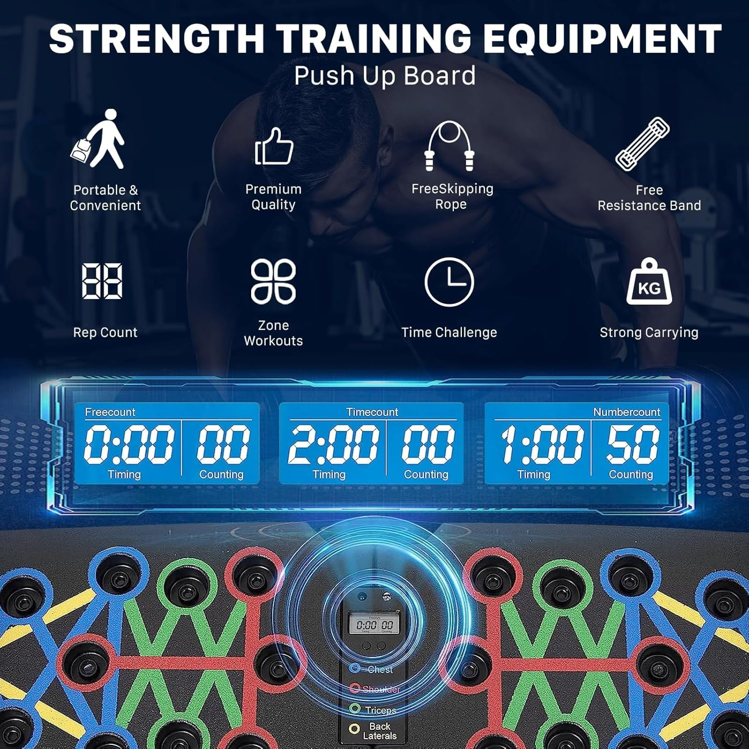 Li Fitness 30 In1 Push up Board, Portable Multi-Function Push up Bars, Professional Foldable Push up Handles for Floor, Push up Stands Strength Training Exercise Fitness Equipment image number 5