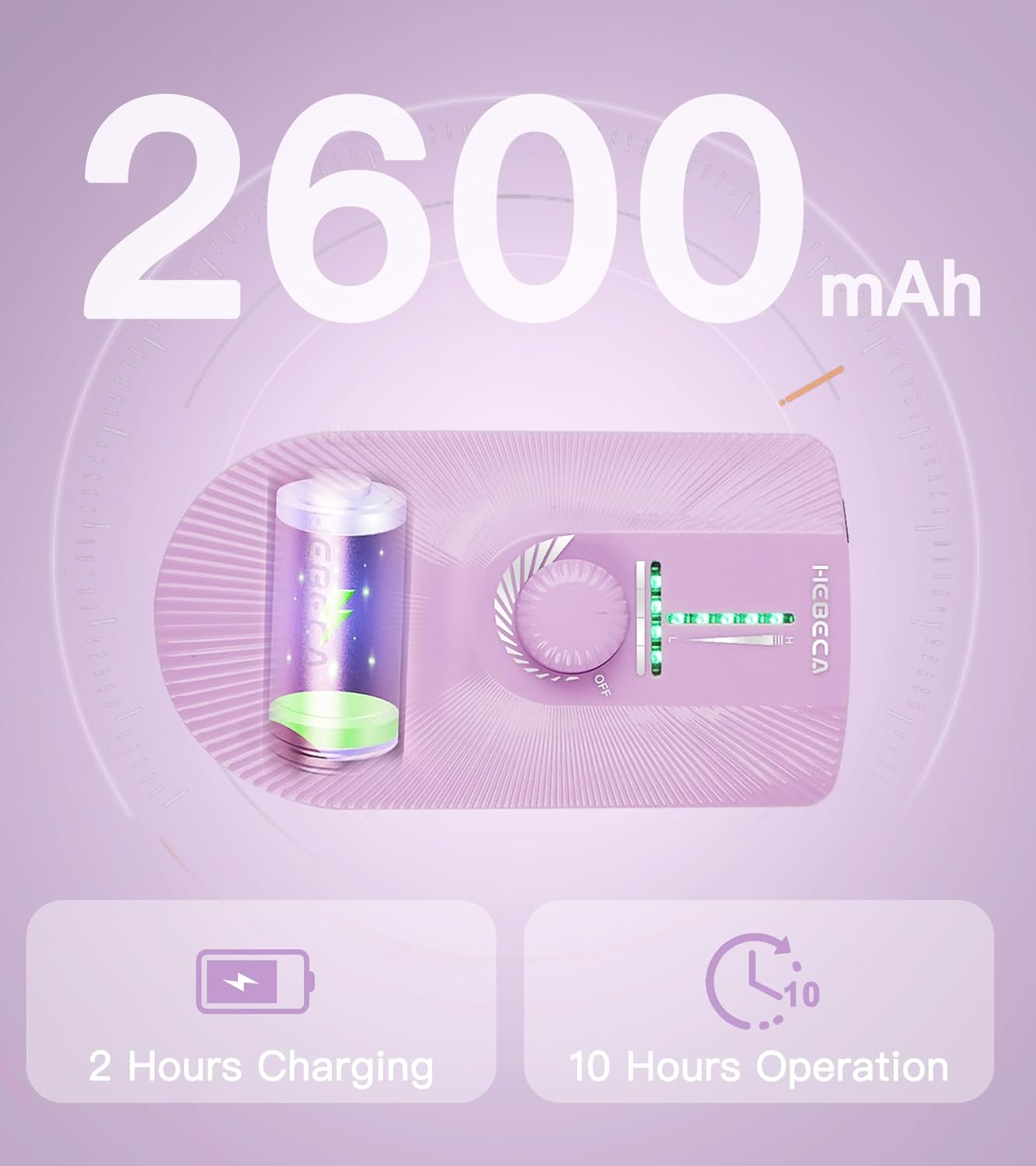 HEBECA Nail Cutter for Gel Nails, Electric Wireless Acrylic Nails, 35000 Rpm, Professional Manicure, Pedicure Set, Electric Salon and Home Use image number 5