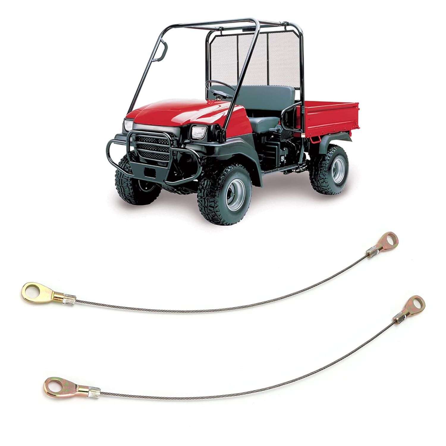 2PCS Tail Gate Cable, Tailgate Cable Hook 53045‑1065 Replacement for Mule 3000 3020, Replacement for Mule 3000 3020, Easy Installation And, Abs+Metal, Professional image number 3