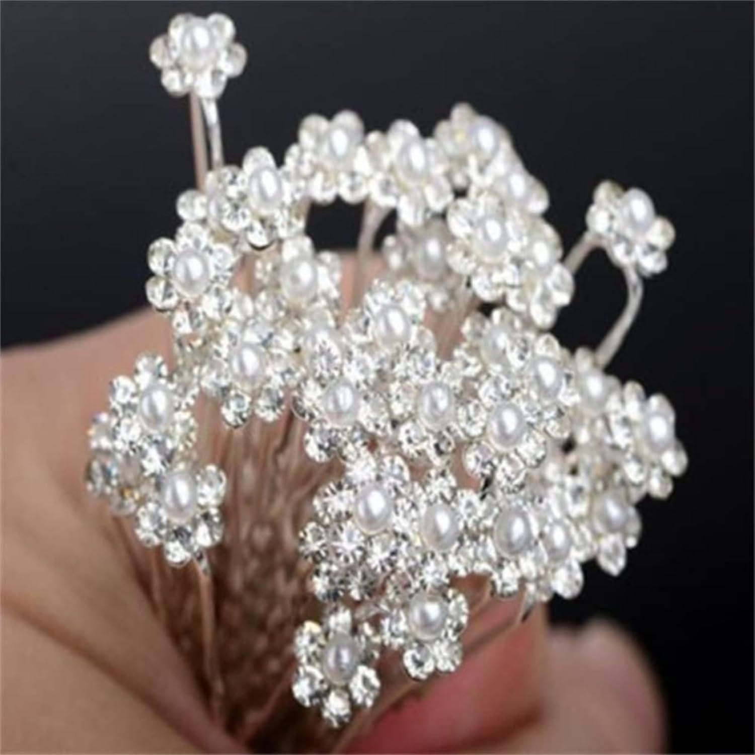 20 Pcs Pearl Hair Pins Wedding Bridal Flower Pins for Brides and Bridesmaids Hair Style image number 2