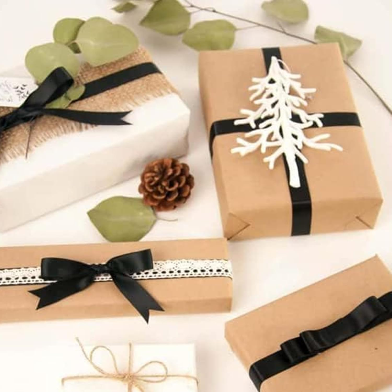 Black Satin Ribbon, 3/8Inch 100Yards Double Sided Polyester Ribbon for Gift Wrapping Party Hair Braids Bow Decoration Floral Arrangement Craft Supplies DIY Sewing Project Cake Wedding Party Decoration image number 5