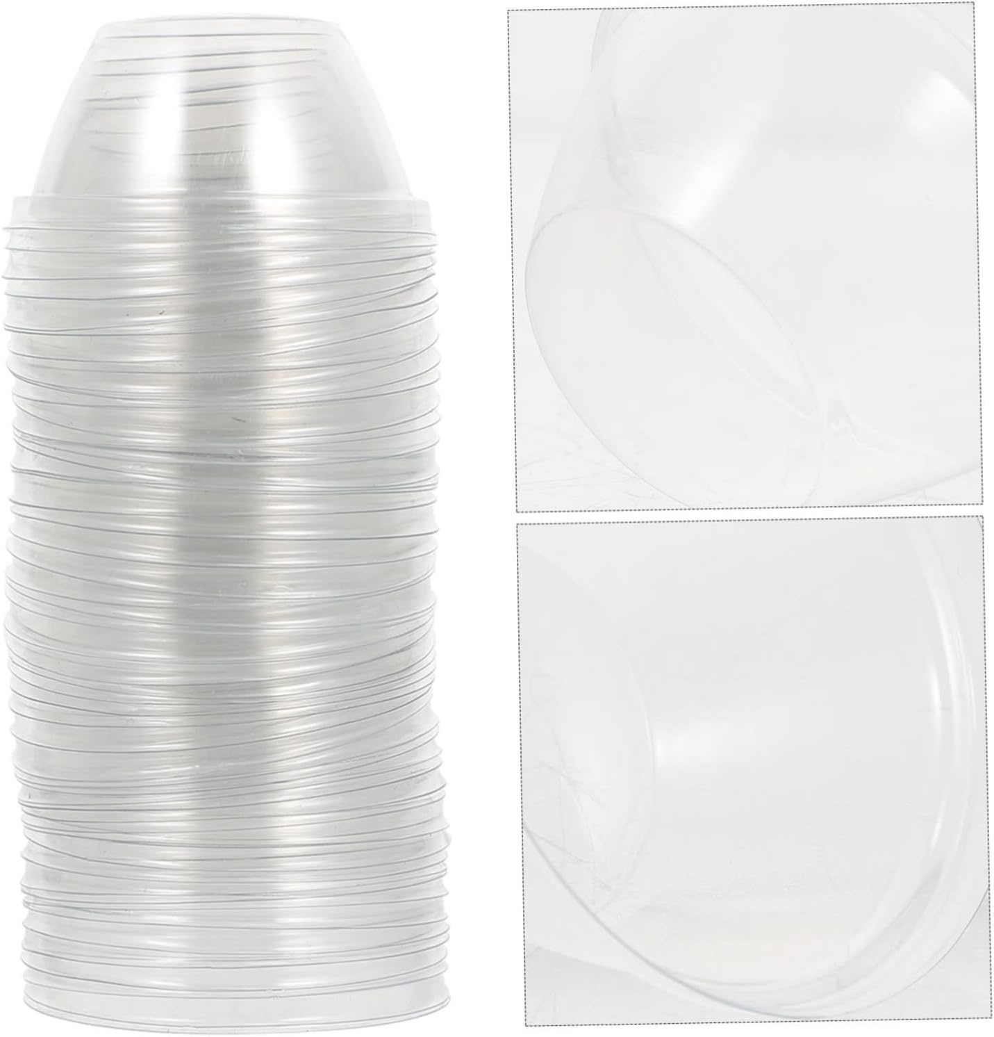 BEBEMOKO Moisture Retaining Plant Covers 50 Pack Transparent Planting Lids for Indoor Garden Hydroponic Supplies image number 1