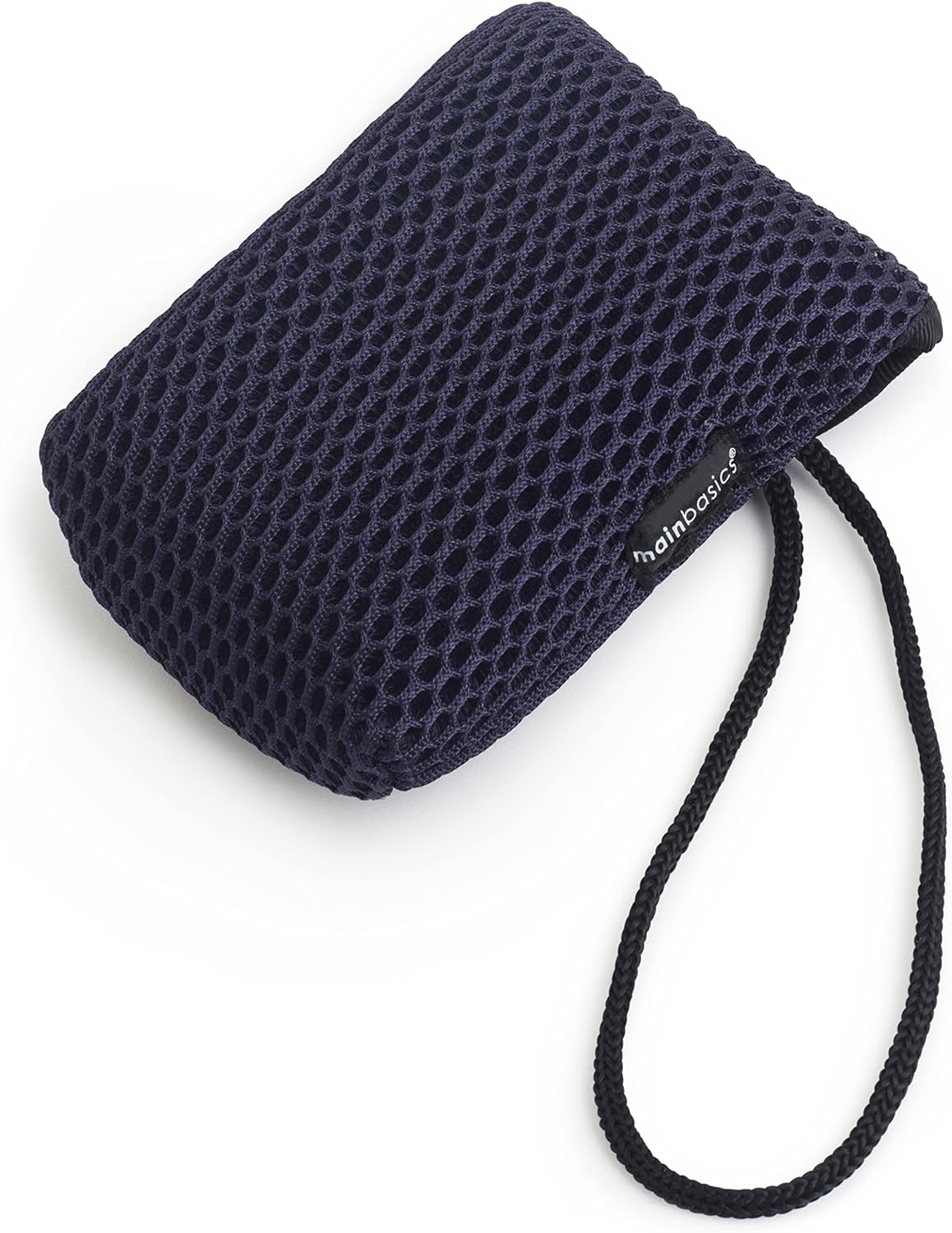 Mainbasics Exfoliating Bar Soap Pouch Dual-Sided Body Scrubber - Fits Standard Soap Bars, Blue image number 2