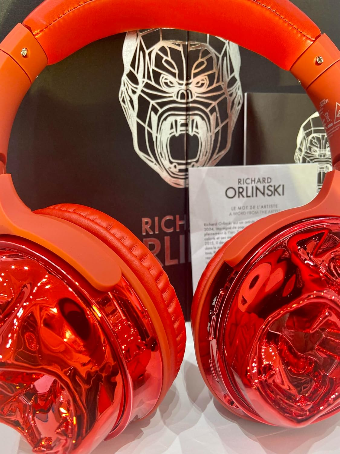 ORLINSKI Bluetooth Headphones 5.1, 40 Mm Speaker, 6 Hours Battery Life, Built-In Microphone RED + USB Stick 64GB